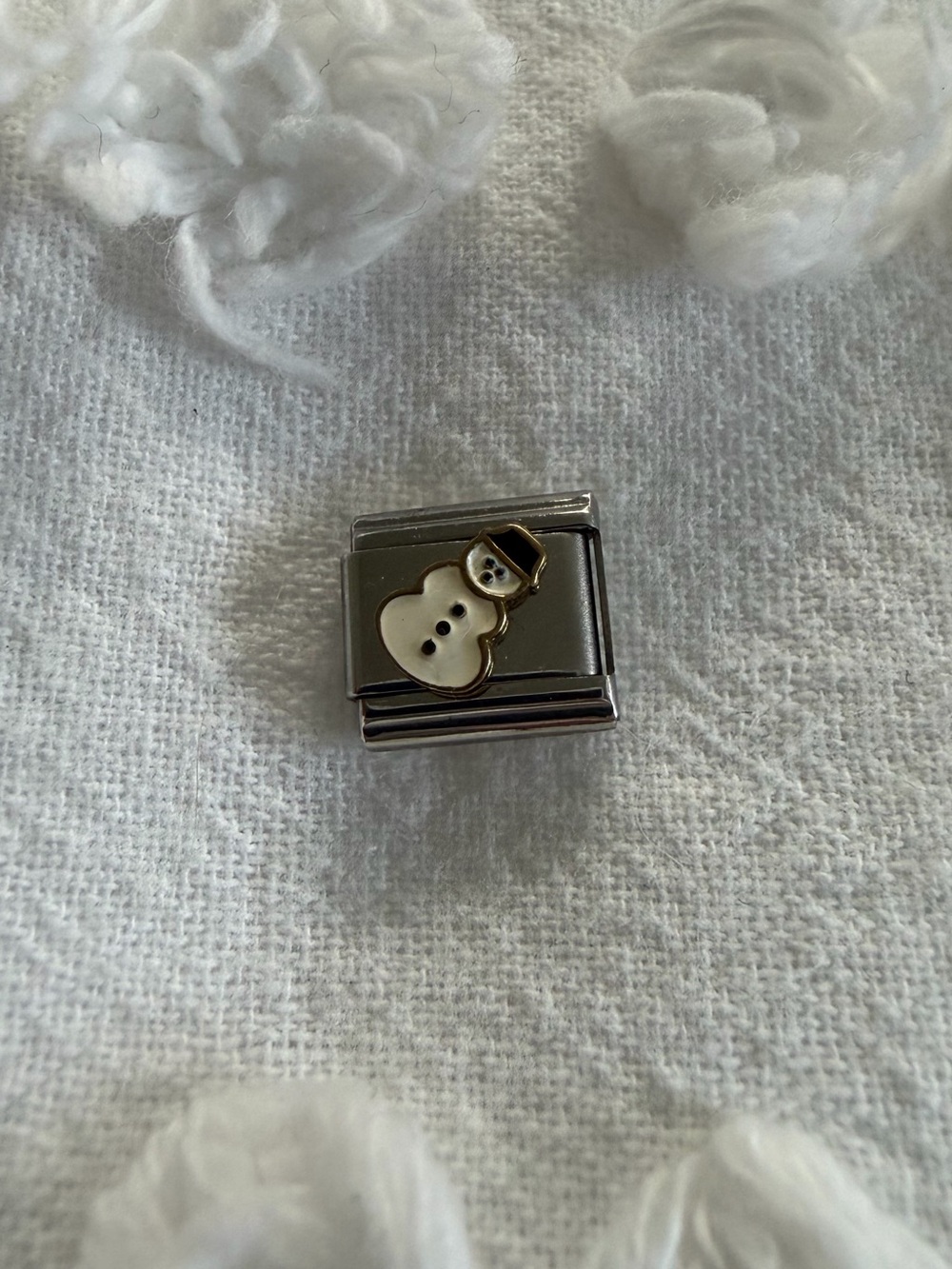 9mm enamel snowman Italian charm